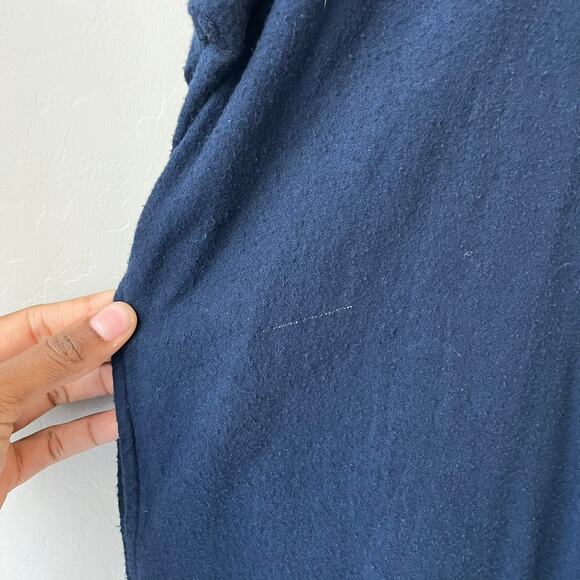 Black Crane Bud Dress Oversized Navy Blue Cotton Tee Dress Size M - Picture 4 of 9